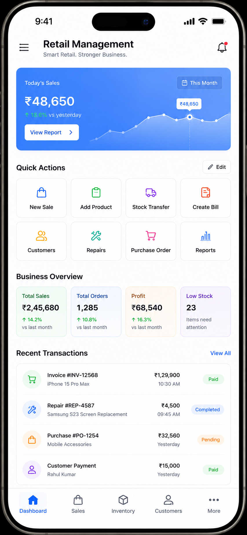 Altrocx Retail Management platform screenshot